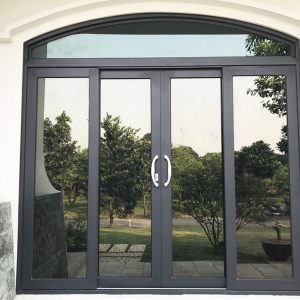 CỬA ĐI LÙA 2 CÁNH PMI MÀU XÁM