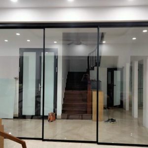 CỬA LÙA 4 CÁNH HỆ SLIM MÀU XÁM