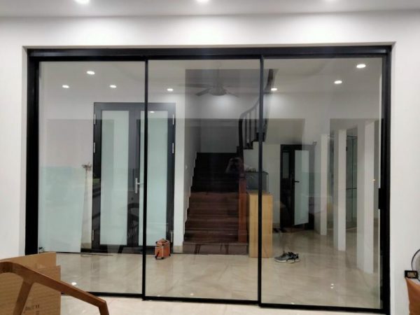 CỬA LÙA 4 CÁNH HỆ SLIM MÀU XÁM
